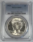 1923 Peace Silver $1 Dollar Coin PCGS MS 63