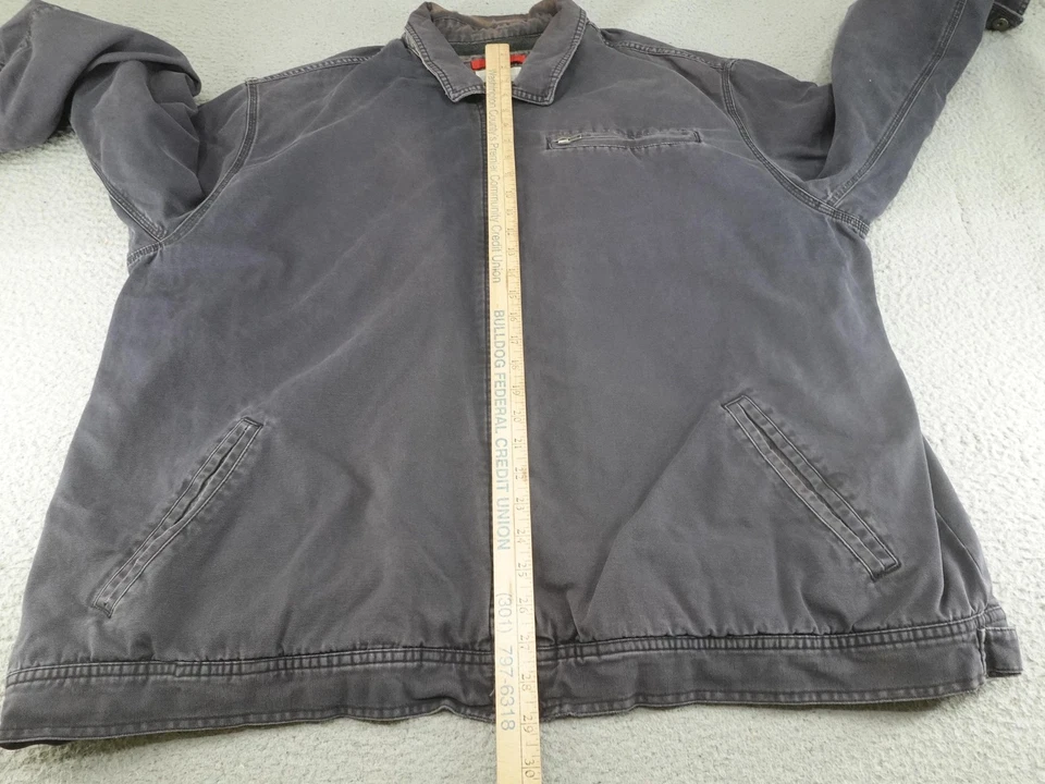 Vintage Old Navy Detroit Style Jacket Mens 2XL Gray Canvas Sherpa Fleece Lined - Image 4 of 4