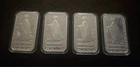 4 X 1 TROY OZ .999 FINE SILVER PAMP SUISSE LADY OF LIBERTY BAR BU "Lot of 2"
