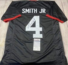 GEORGIA BULLDOGS NOLAN SMITH JR SIGNED BLACK CUSTOM JERSEY2  JSA