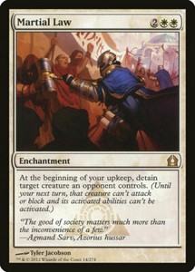 Martial Law 2x FOIL RTR MTG Return to Ravnica Rare MINT white Martial Law 2x FOIL RTR MTG Return to Ravnica Rare MINT white