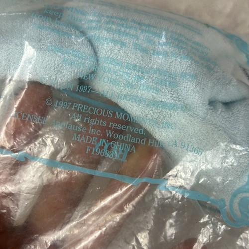 Vintage Dakin Precious Moments Blue Baby Doll Boy Avon 1997 Plush Stuffed Soft - Picture 6 of 10