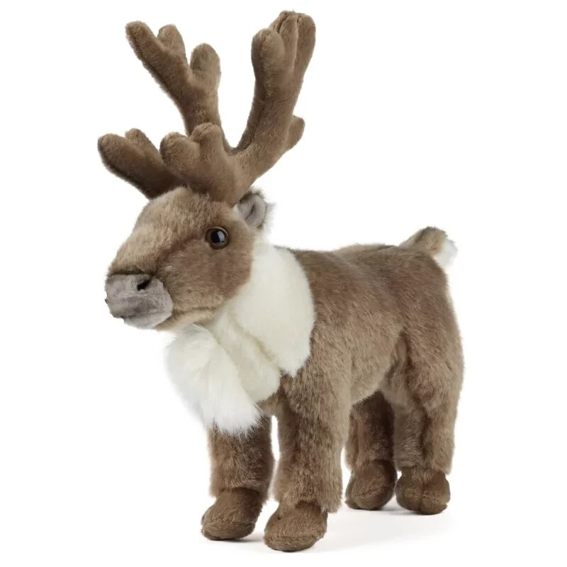 Peluche Renne debout 26 cm Living Nature animal de la forêt pour enfant