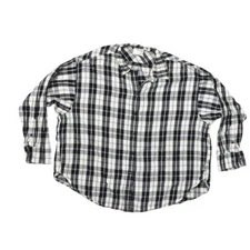 J. Crew Plus Size 22 Multicolor Cotton Button-Up Top Relaxed Plaid
