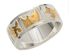 8mm hawaiian turtle and Honolulu silver ring gold plated