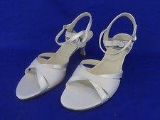 NEW Special Occasions by Saugus Shoe Bridal 2630 Size 12B White Satin Sandal