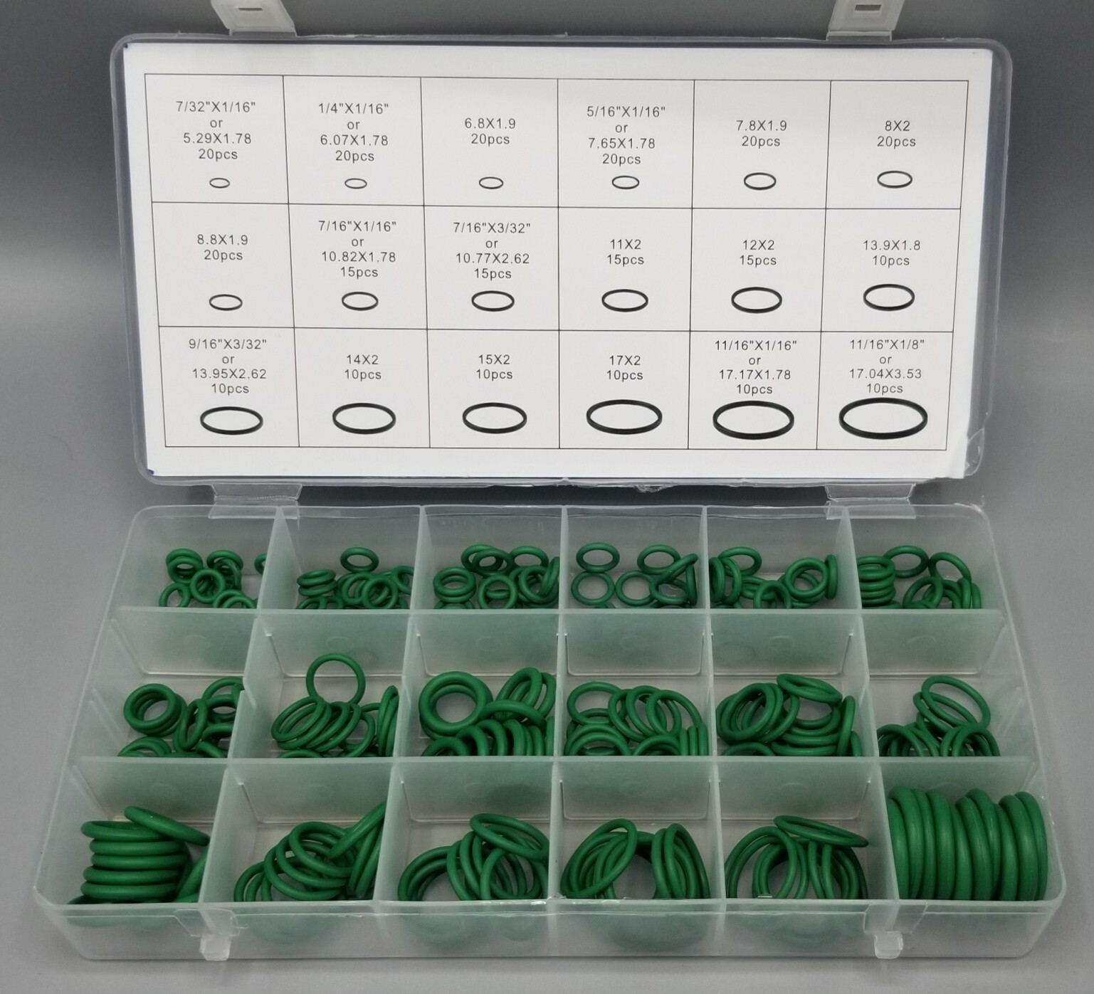 270pc Green F12NBR R134aHNBR A/C ORing Seal Asmnt Kit O Ring Seal eBay