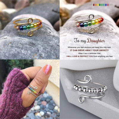 Anti Anxiety Ring To My Daughter Fidget Spinner Stress Relief Bead