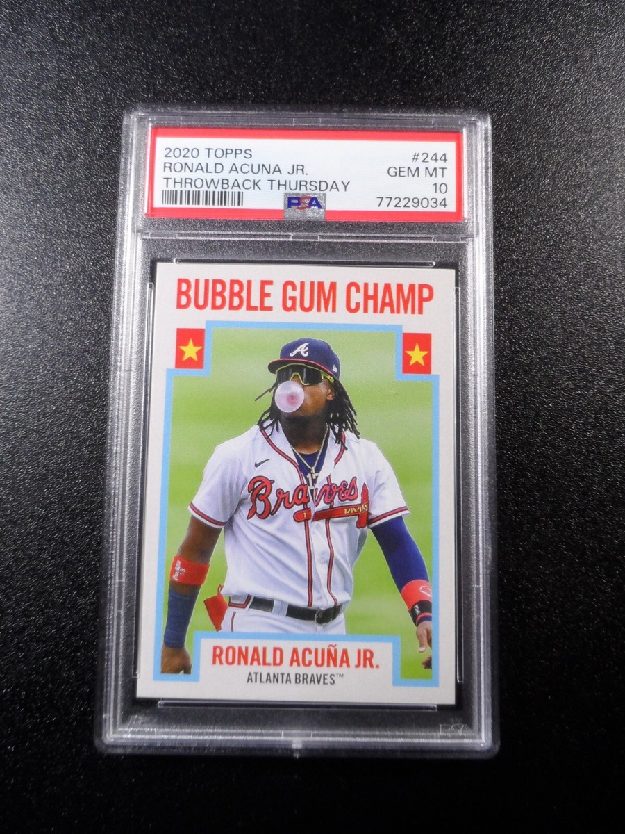 その他 MLB Ronald Acuna Jr. RC PSA10 PSA 10 Ronald Acuna Jr Bubble Gum Champ TBT Throwback