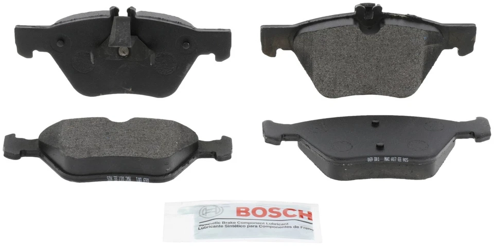 Pastilhas de freio Bosch azuis semi-metálicas dianteiras para 1997 Mercedes-Benz E420 - Imagem 2 de 4
