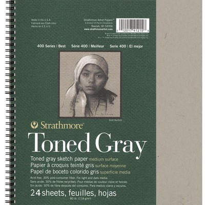Strathmore 400 Series Toned Gray Paper Pad 18x24''