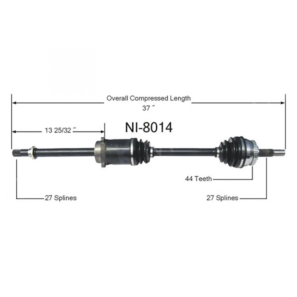 2 juntas de eje CV delantero Surtrack para Nissan Altima 1993-1997 Foto 4 de 4