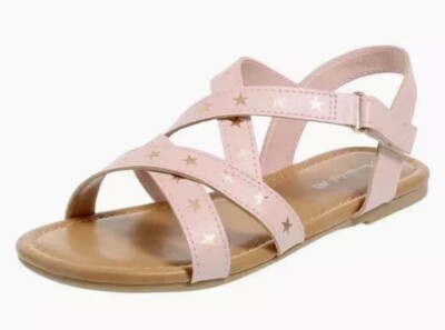 Girls AMERICAN EAGLE AE Pink Flat Sandals Shoes Sz 4