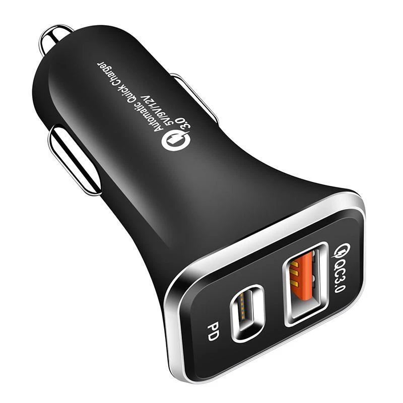 36W Truck Car Charger cigarette Adapter QC PD3.0 USB Type C Dual Output 1m Cable - image 2 of 4