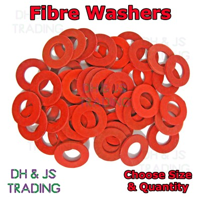 #ad Red Fibre Sealing Washers Metric M5 M6 M8 M10 M12 M14 M16 M20 Flat Seal Washer GBP 1.99