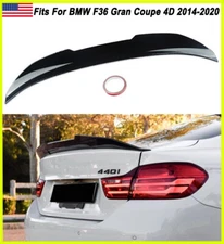 Gloss Black Highkick Trunk Spoiler PSM Style For 2014-2020 BMW F36 Gran Coupe 4D