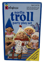 Vintage 1992 Norfin Troll Colorforms Party Play Set USA