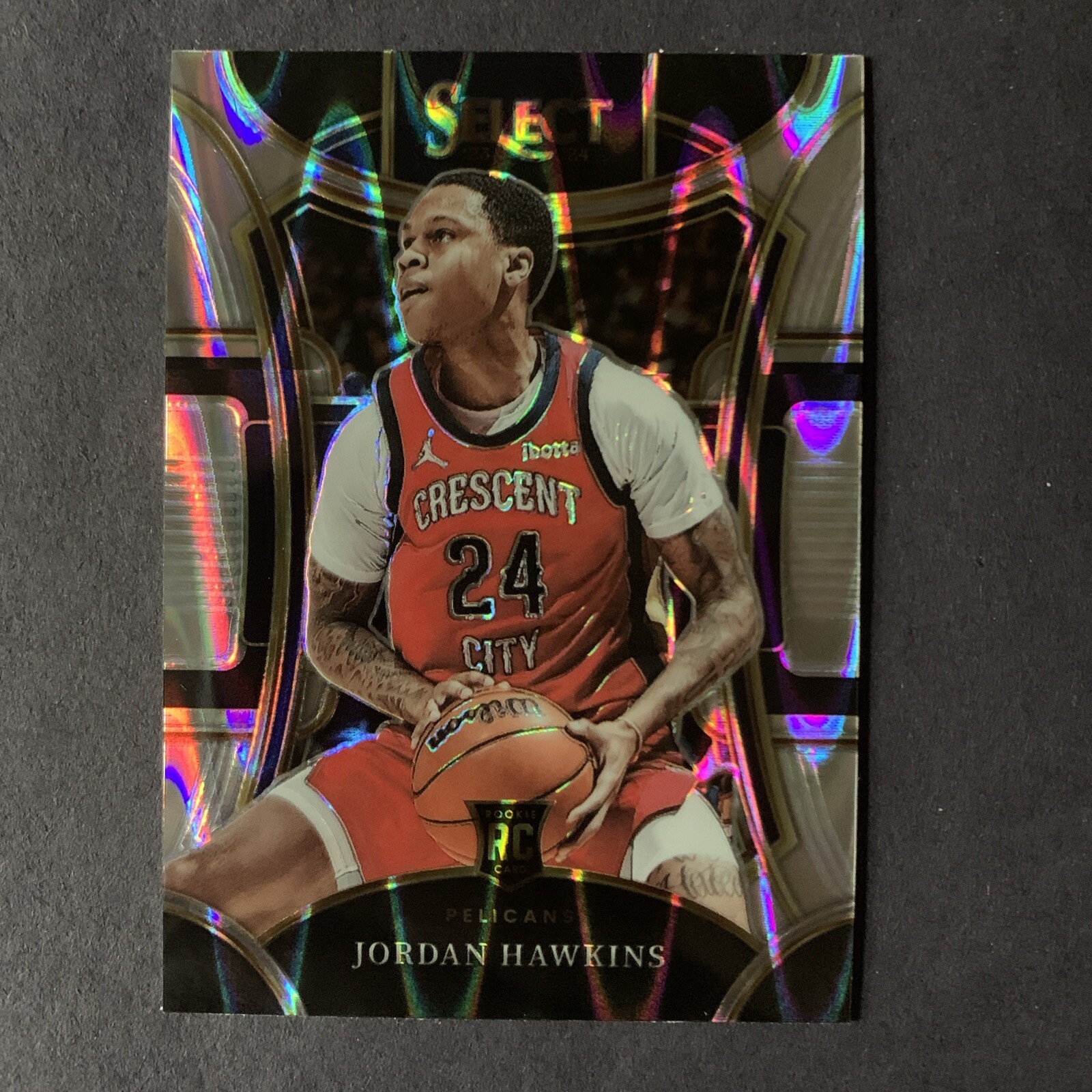 Jordan Hawkins Rookie Card RC 2023 Select Mezzanine Level Silver Tectonic #334