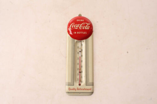 Vintage Drink Coca Cola In Bottles Quality Refreshment Advertising Thermometer - Afbeelding 1 van 13