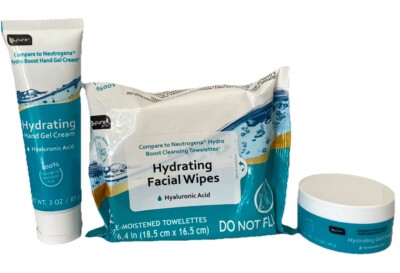 B-Pure Hydrating hand Gel -face Gel cream  with Hyaluronic Acid & Facial Wipes
