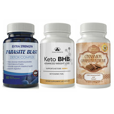 Keto BHB Cinnamon Bark Weight Loss Parasite Intestinal Cleanse Detox Supplement