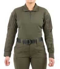 First Tactical 121004-830-S-R Women's Defender L/S Shirt Od Green S