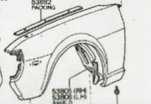 CELICA TA23 RA23 TA28 RA28 RA29 RA35 TA35 2 RUBBER SEAL FOR FENDER SPLASH - Picture 4 of 9
