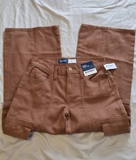 Old Navy Girls 10 Baggy Wide Leg Cargo Pants Cork Brown 100 Cotton New