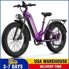 1800W Motor Electric Bike, 48V 17.5Ah 36MPH 7-Speed 26 Fat Tire E-Mountain Bike