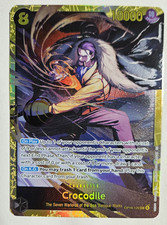 One Piece Crocodile OP14-120 SEC Gold Foil The Azure Sea’s Seven