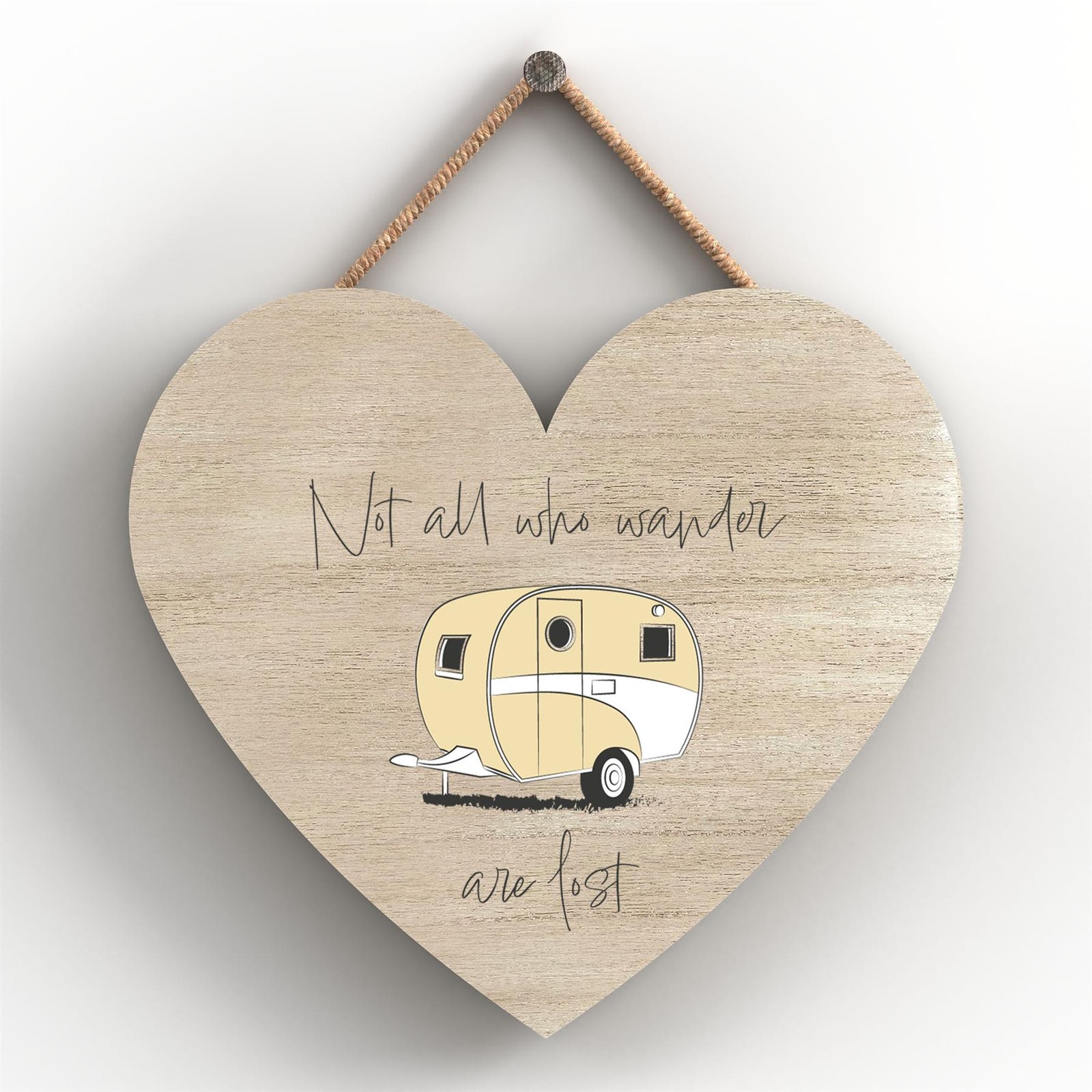 Not All Who Wander Camper Caravan Camping Themed Hanging Plaque
