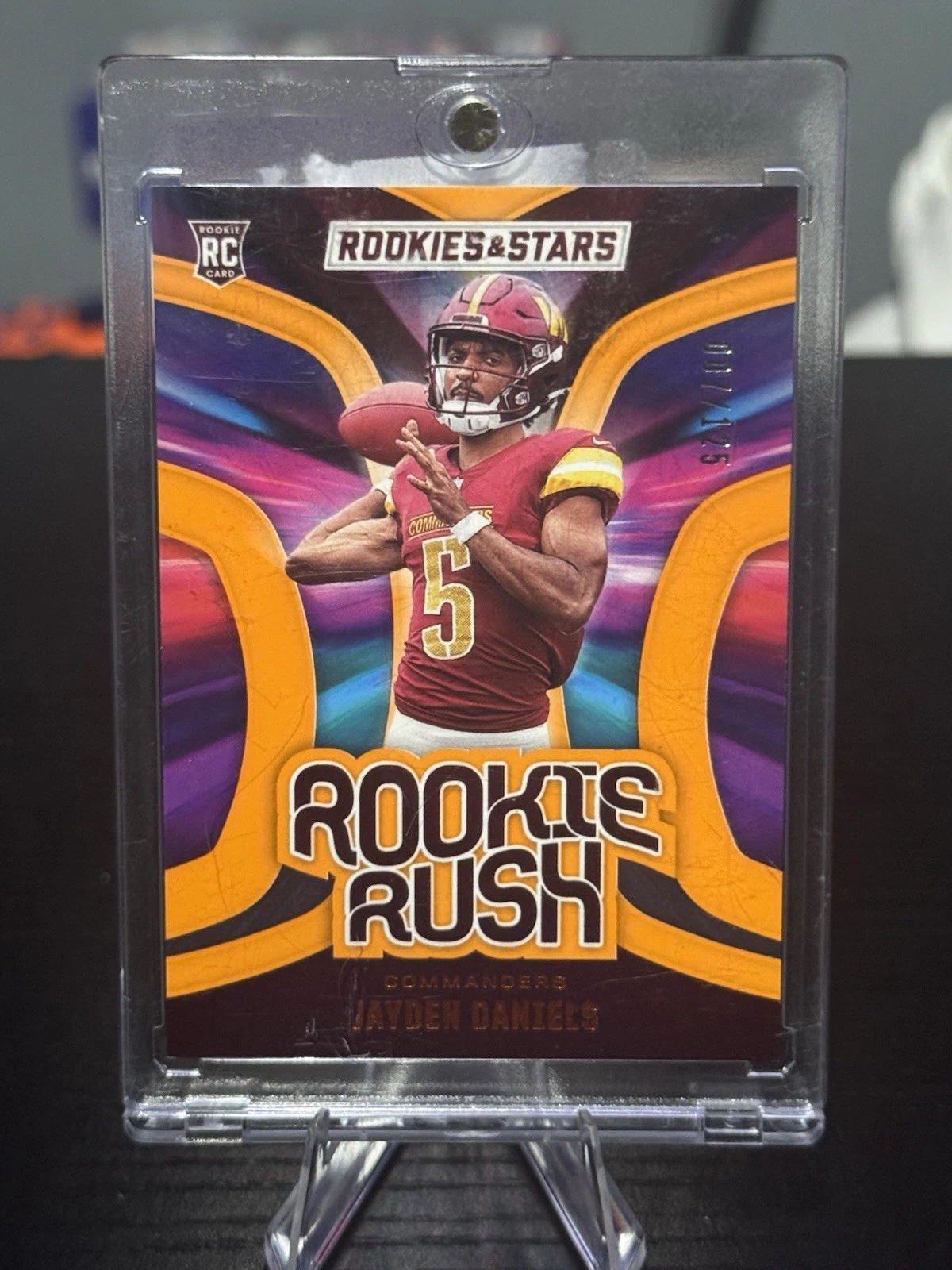 Jayden Daniels Panini Rookies & Stars Rookie Rush #RRJDS Orange