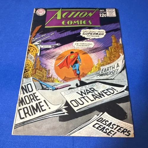 Action Comics #368 (1968) Superman DC Comics 12¢ Cover Silver Age Vintage GD-