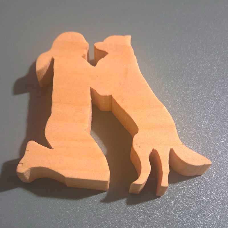 Unfinished Wooden Dog Shape Cutout Craft Piece, Animals Theme