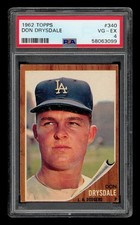 1962 Topps Set-Break #340 Don Drysdale PSA 4 VG-EX