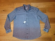 NWT Johnnie O Hanging Out Button Up L/S Ombr  Multicolor Shirt Men's LARGE