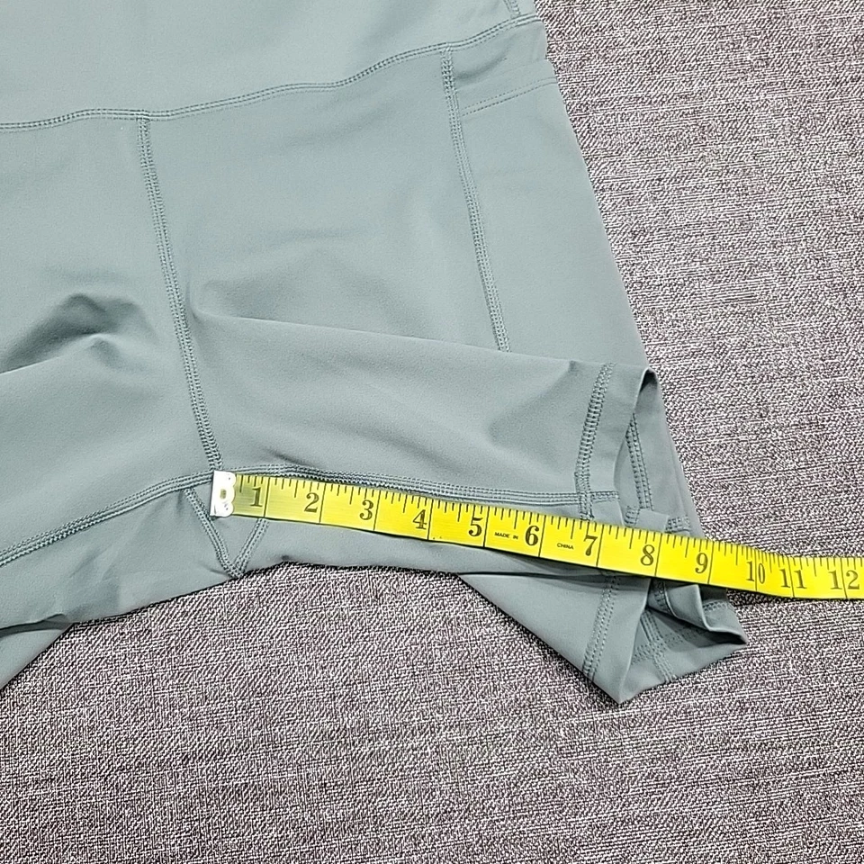 Shorts de motociclista Jockey feminino uso diário ativo tamanho grande bolsos verdes - Imagem 4 de 4