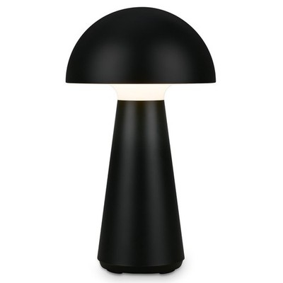 Akku Tischleuchte USB-C LED Pilz Lampe Dimmbar 3000K IP44 Innen/Außen Schwarz