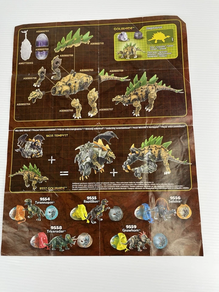 Mega Bloks Plasma Dinosaurs GOLIAHIDE 9557 Figure 2006 Instructions Egg Sac - Image 4 of 4
