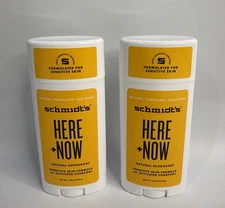 Lot of 2 Schmidt's Here + Now Natural Deodorant 3.25oz