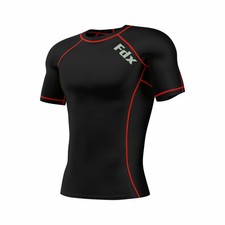 FDX Mens Compression Armour Base Layer Top Half Sleeve Thermal Gym Sports Shirt