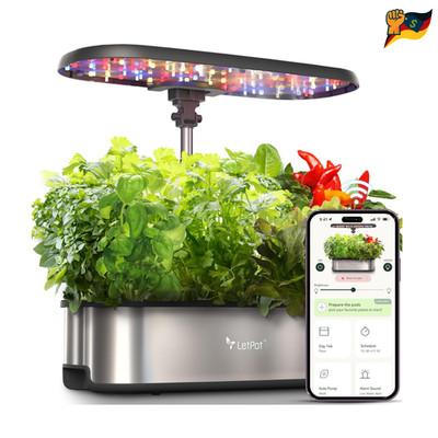 LetPot LPH-SE WiFi Hydroponik Anzuchtsystem 12 Hülsen Smart Herb Garden Kit
