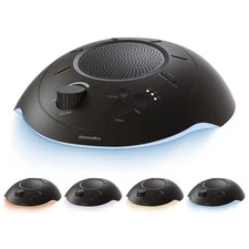 Homedics Portable Sound Machine Black with Nightlight New in Box