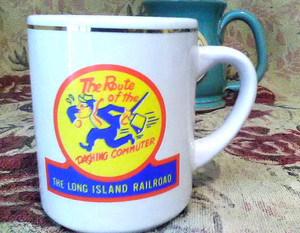 vintage long island railroad commuter coffee cup