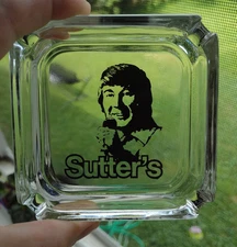 Vintage Sutter's Restaurant (Lombard, IL) Glass Ashtray