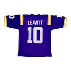 SAM LEAVITT AUTOGRAPHED CUSTOM PURPLE YELLOW WHITE JERSEY GEAUX TIGERS JSA