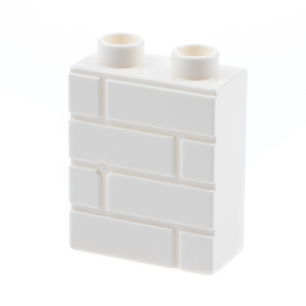 1x LEGO Duplo Construction Stone 1x2x2 White Wall Brick Masonry 6167545 25550