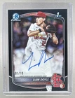 Liam Doyle 2025 Bowman Chrome Draft #CPA-LD Black Refractor 1st RC Auto 1/10