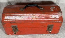 Vintage Simonsen Rally Line Red Steel Tool Box WITHOUT Tool Tray Used