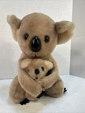 Plush Koala Bear Mom And Baby 10" Stuffed Animal Toy 1978 Vintage Dakin
